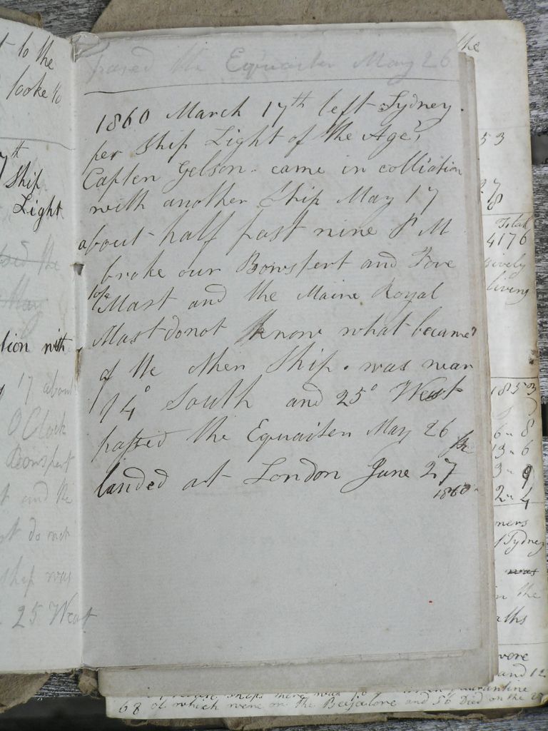 Abner Burrough's Diary 1853 page 17