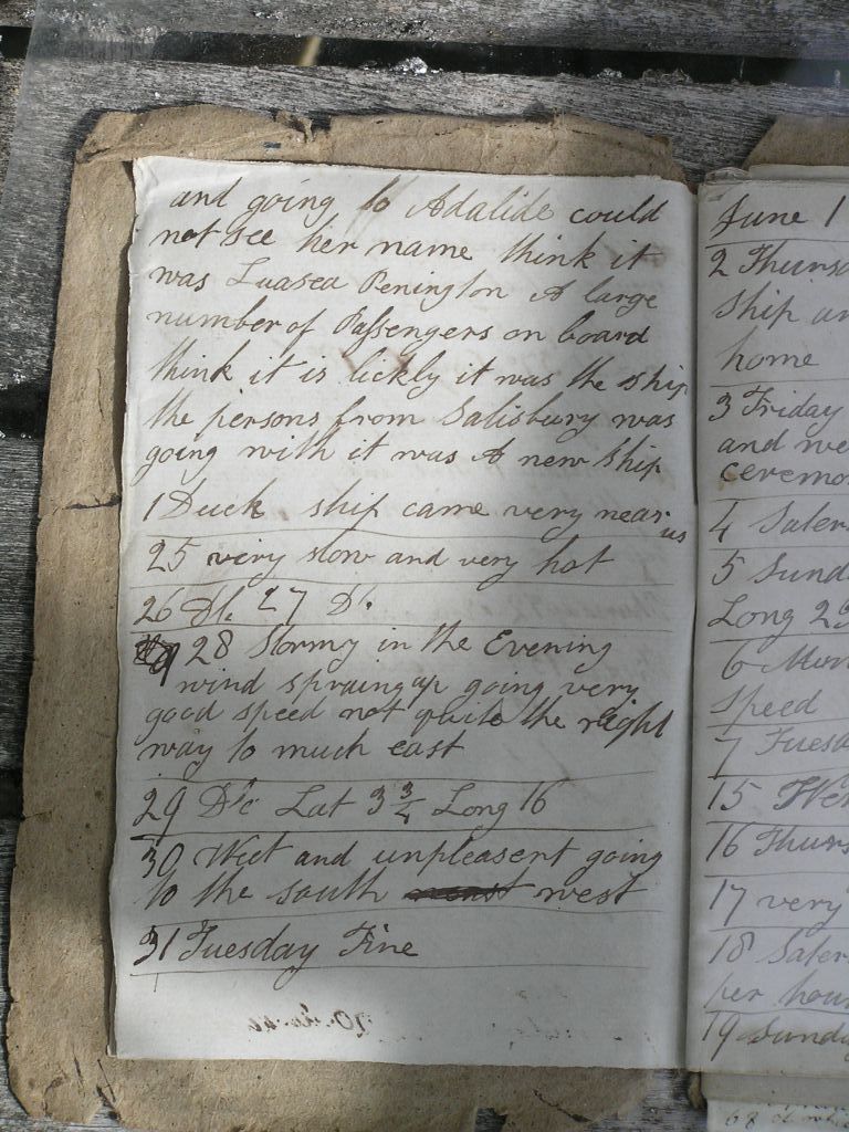 Abner Burrough's Diary 1853 page 6