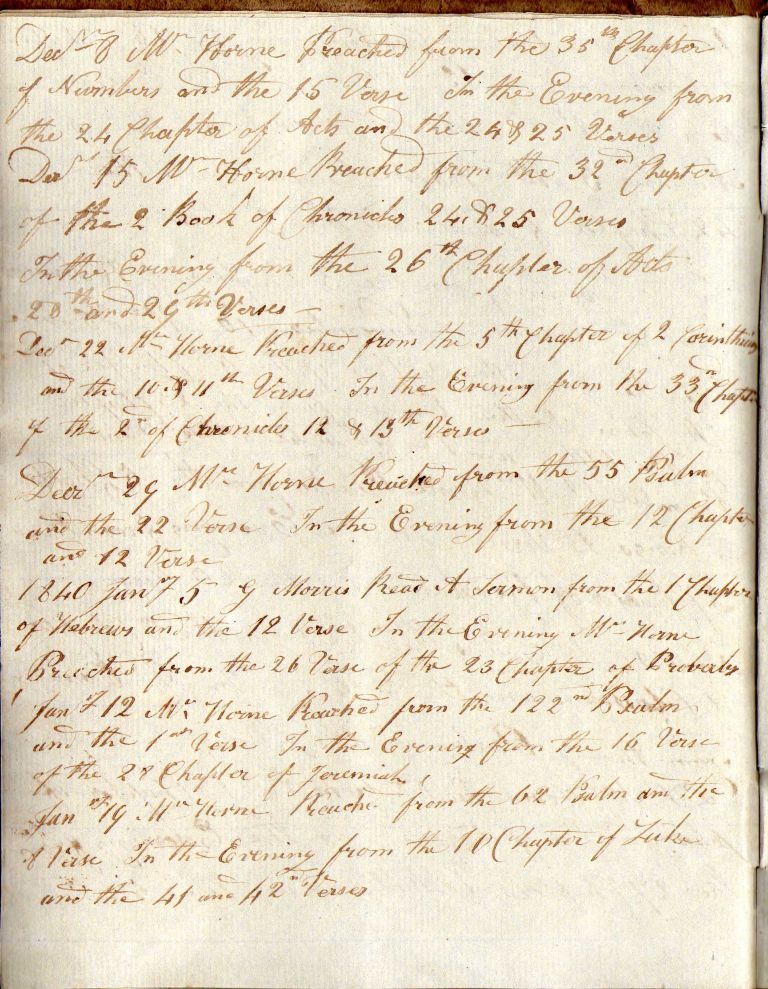 Burrough Diary 1840 page 1