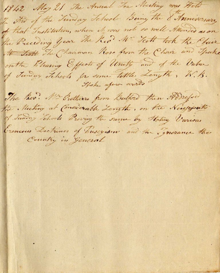 Burrough Diary 1842 page 1