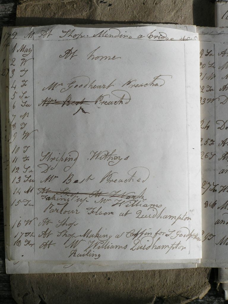 Thomas Burrough's Work Diary 1832 page 10
