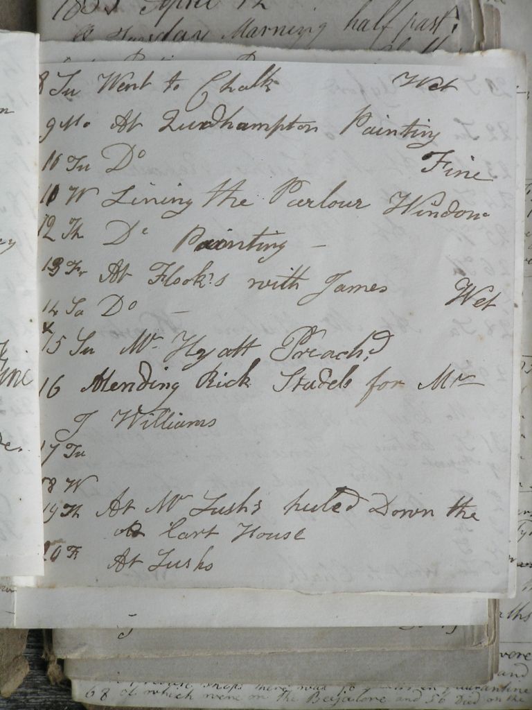 Thomas Burrough's Work Diary 1832 page 15