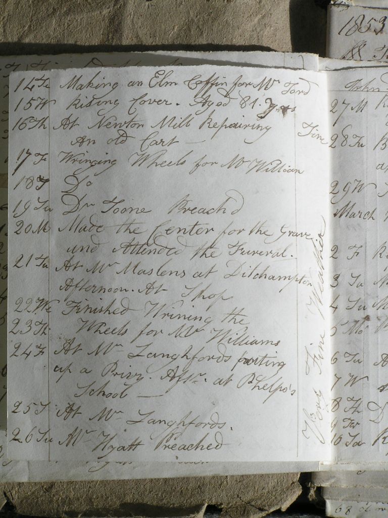 Thomas Burrough's Work Diary 1832 page 4
