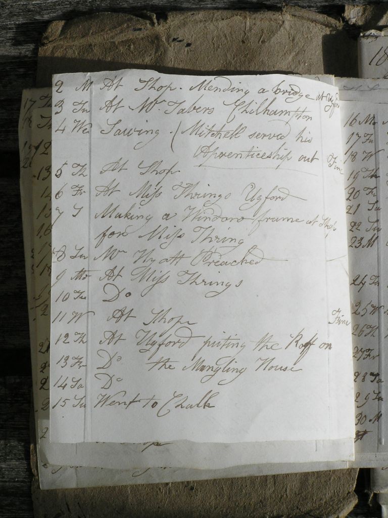 Thomas Burrough's Work Diary 1832 page 8