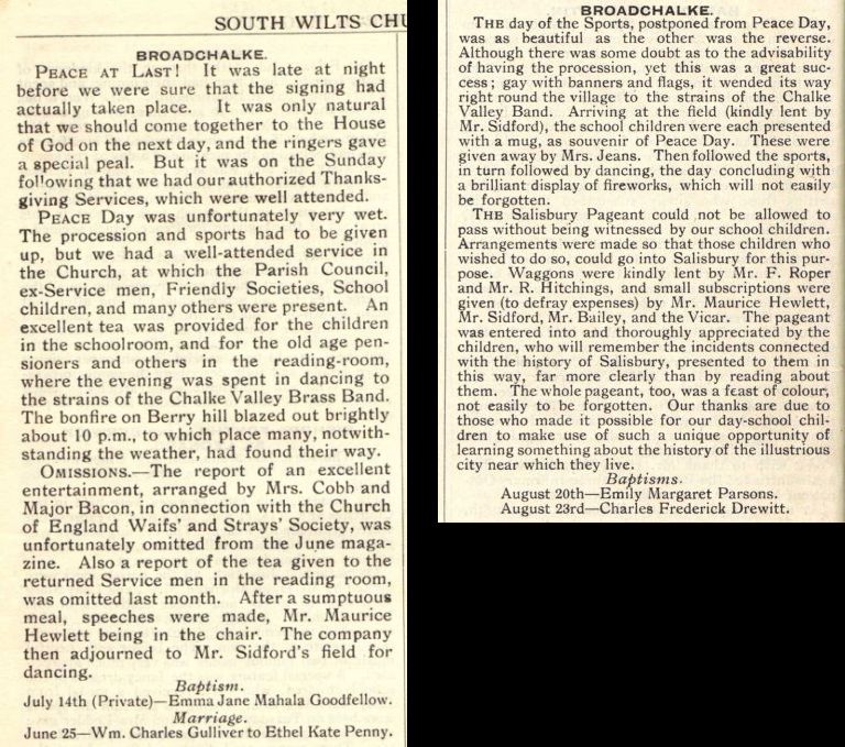 AugustSeptember 1919 Peace